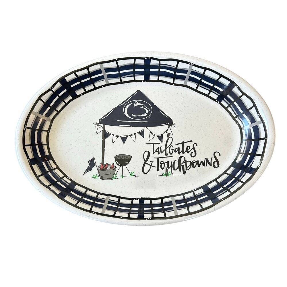 Magnolia Lane Penn State Large Melamine Serving Platter 18 x 12.5" With 2" Edge